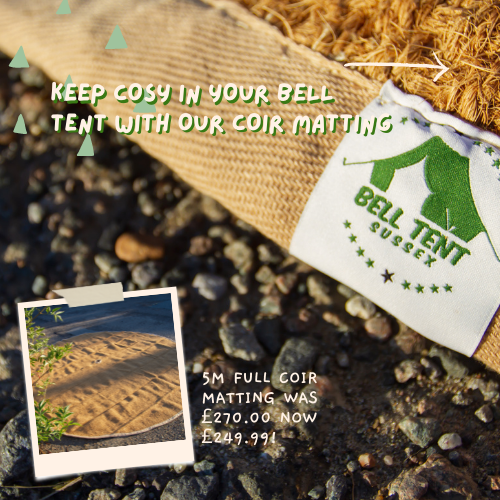 keep cosy in your bell tent with our coir matting