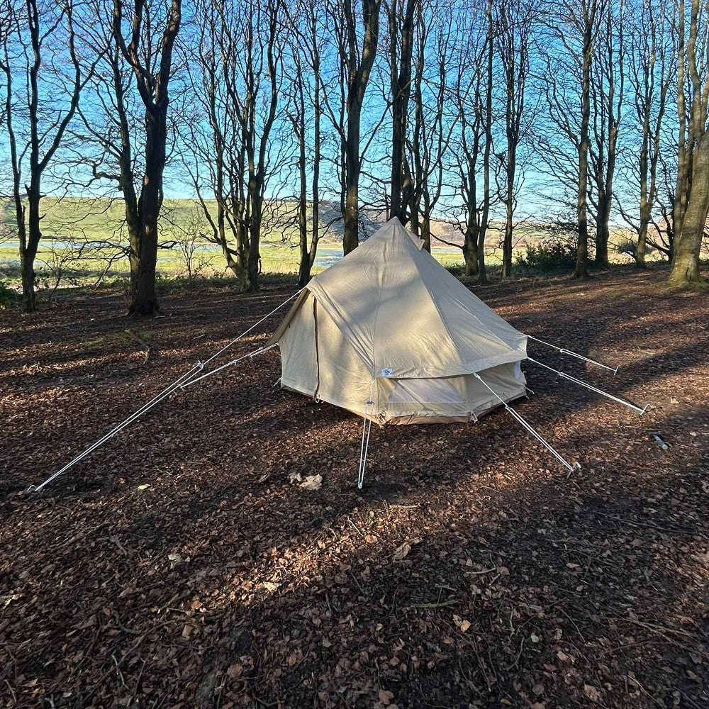 3m Bell Tent Fireproof With Stove Hole & Flap (No Centre Pole) - Bell Tent Sussex