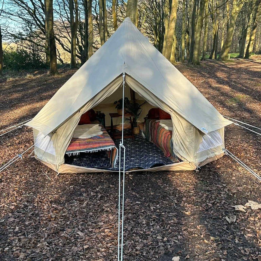 3m Bell Tent Fireproof With Stove Hole & Flap (No Centre Pole) - Bell Tent Sussex