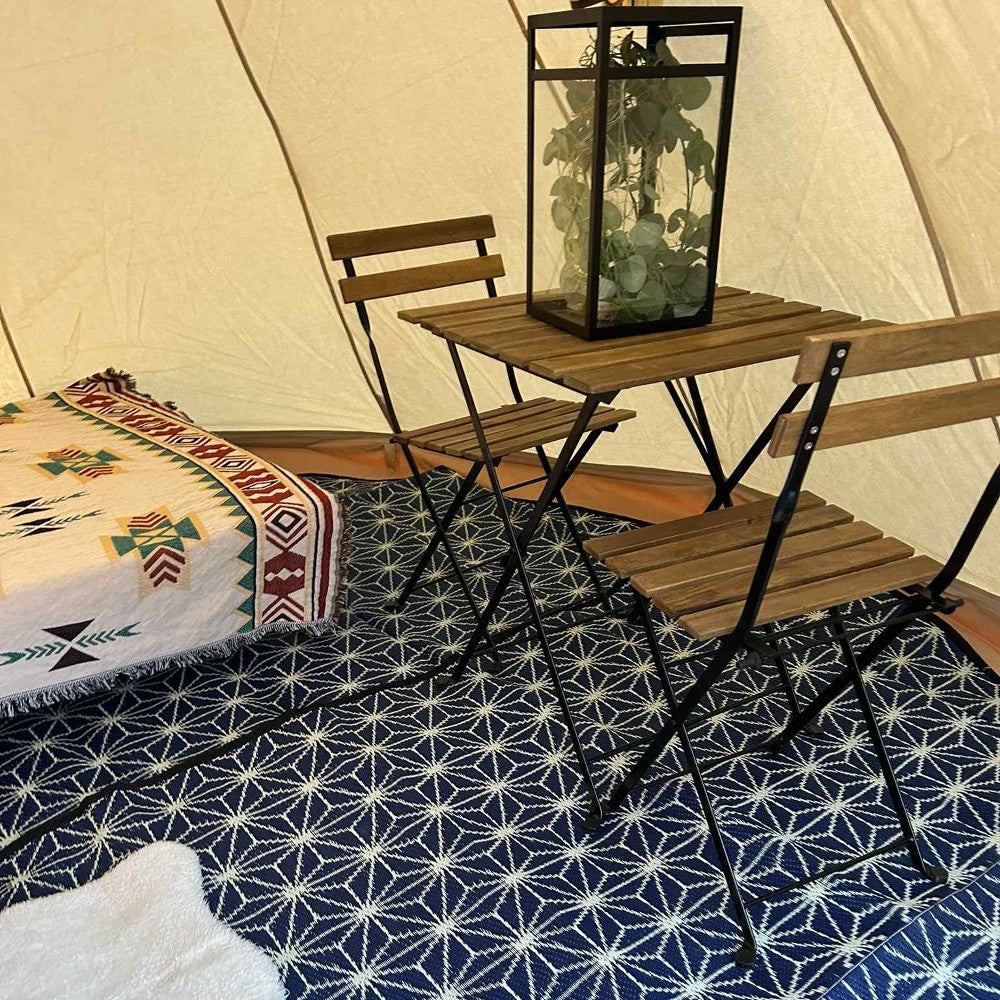 4m Tipi Tent Fireproof With Stove Hole & Flap - Bell Tent Sussex