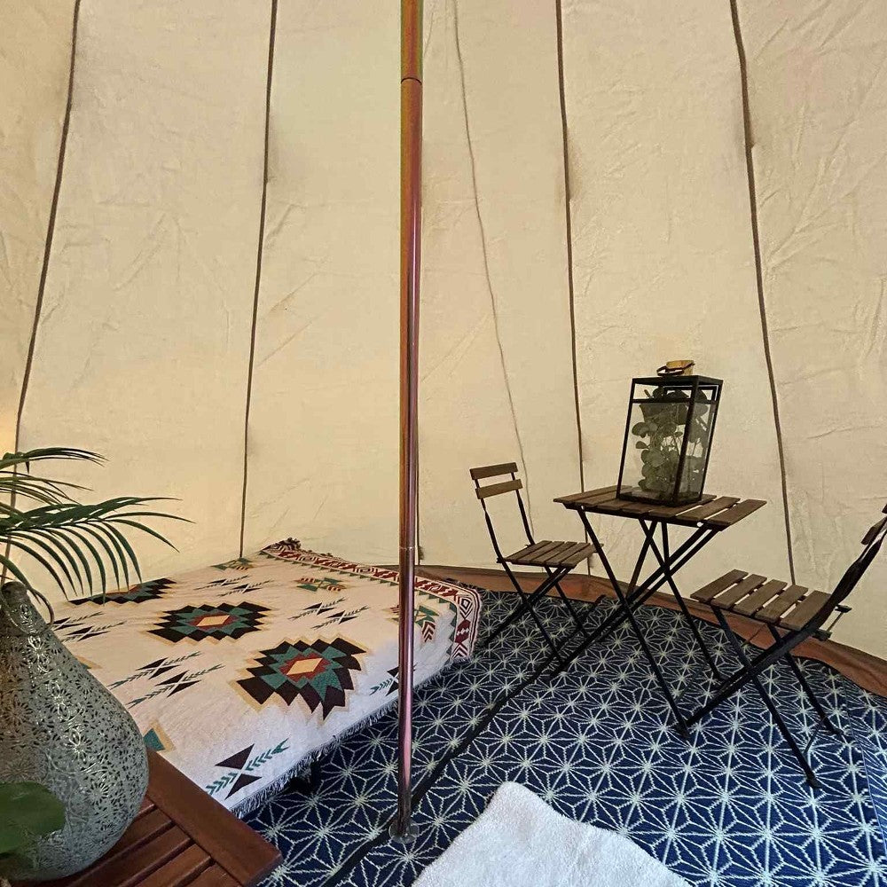 4m Tipi Tent Fireproof With Stove Hole & Flap - Bell Tent Sussex
