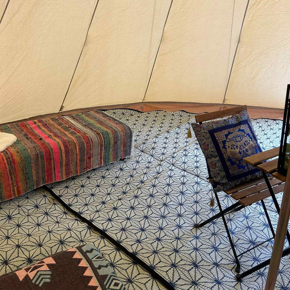 6m Tipi Tent Fireproof With Stove Hole & Flap - Bell Tent Sussex