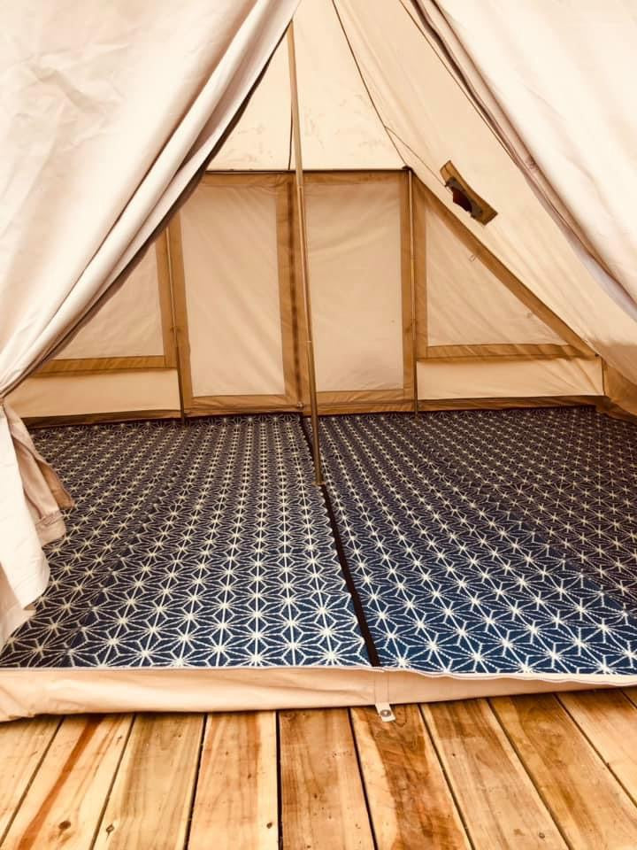 Poly Propylene Mat Blue - Fire Retardant - Bell Tent Sussex