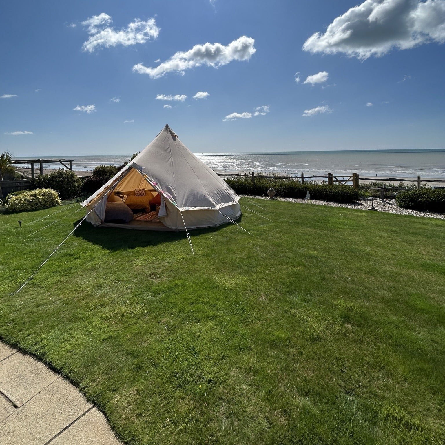 5m Bell Tent Fireproof With Stove Hole & Flap - Bell Tent Sussex