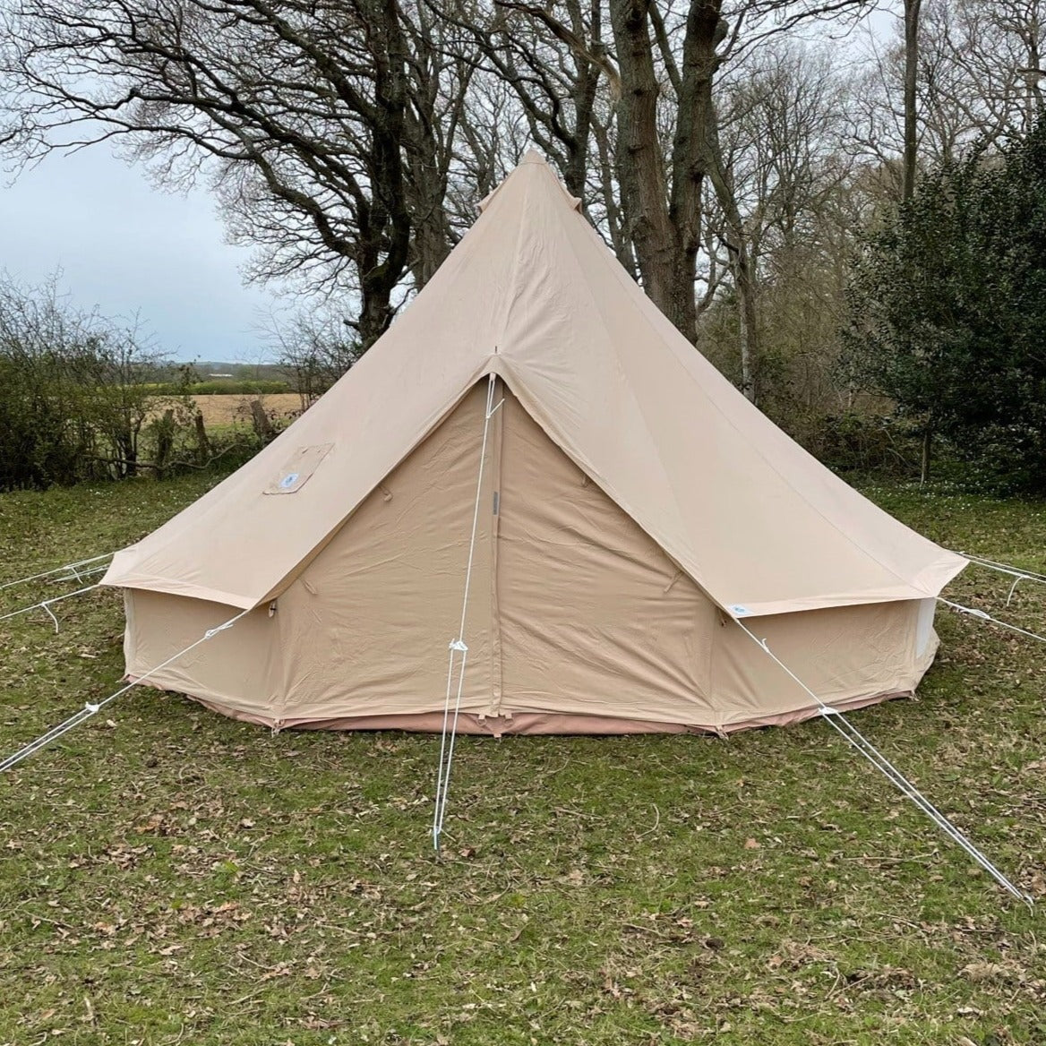 5m Bell Tent Fireproof With Stove Hole & Flap - Bell Tent Sussex