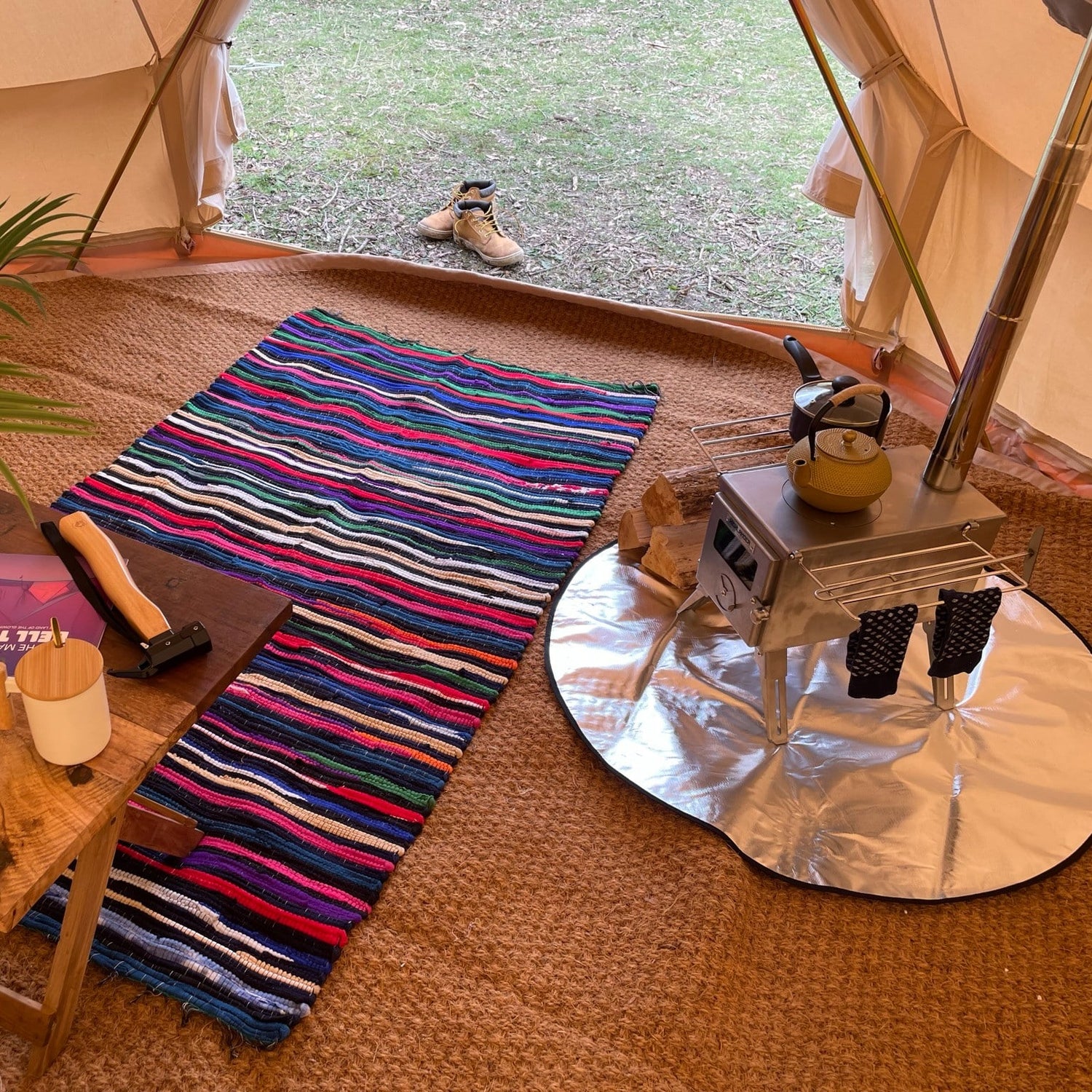 5m Bell Tent Fireproof With Stove Hole & Flap - Bell Tent Sussex