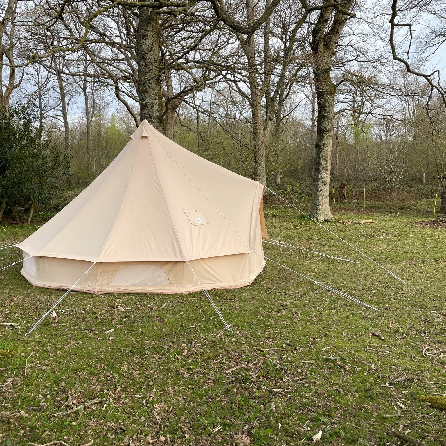 5m Bell Tent Fireproof With Stove Hole & Flap - Bell Tent Sussex