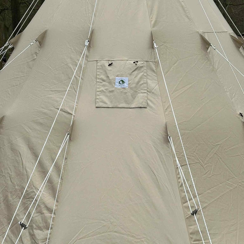 6m Tipi Tent Fireproof With Stove Hole & Flap - Bell Tent Sussex