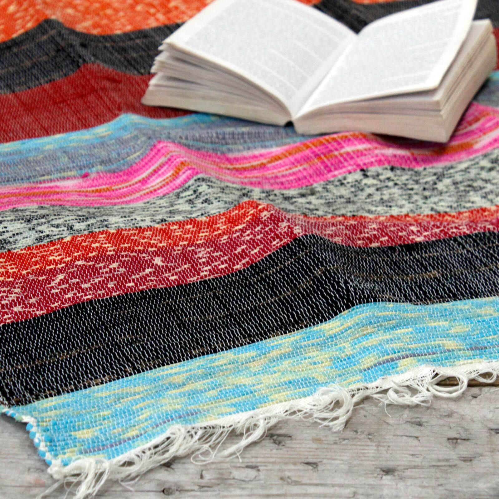 Indian Rag Rugs - Bell Tent Sussex