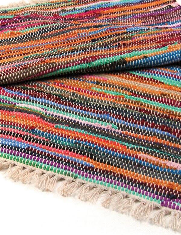 Indian Rag Rugs - Bell Tent Sussex