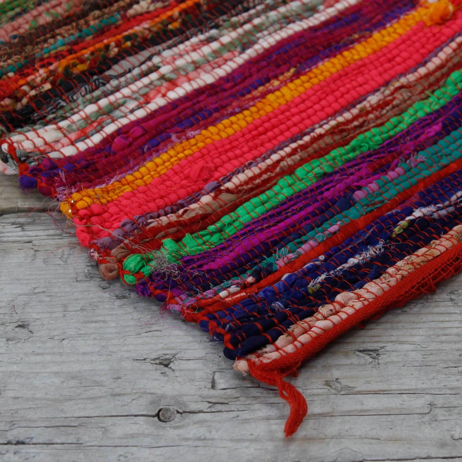 Indian Rag Rugs - Bell Tent Sussex