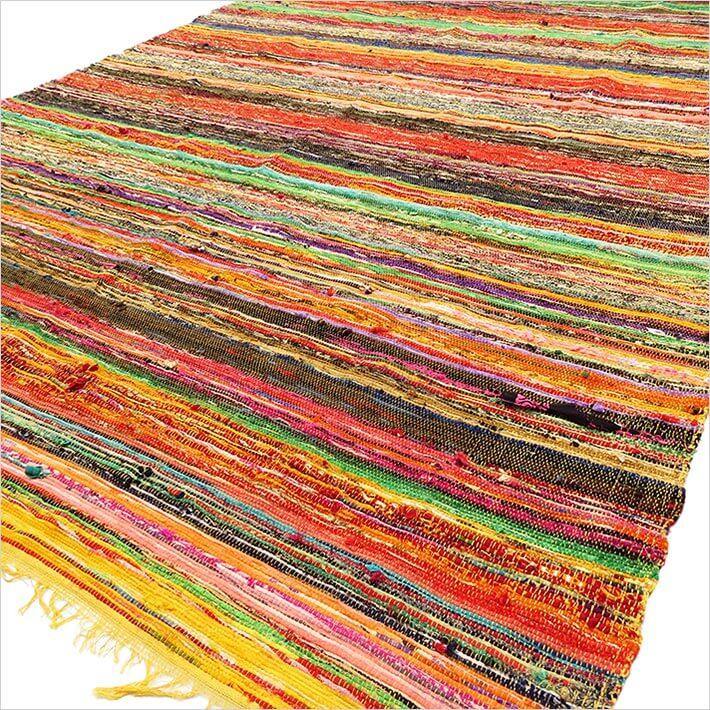 Indian Rag Rugs - Bell Tent Sussex