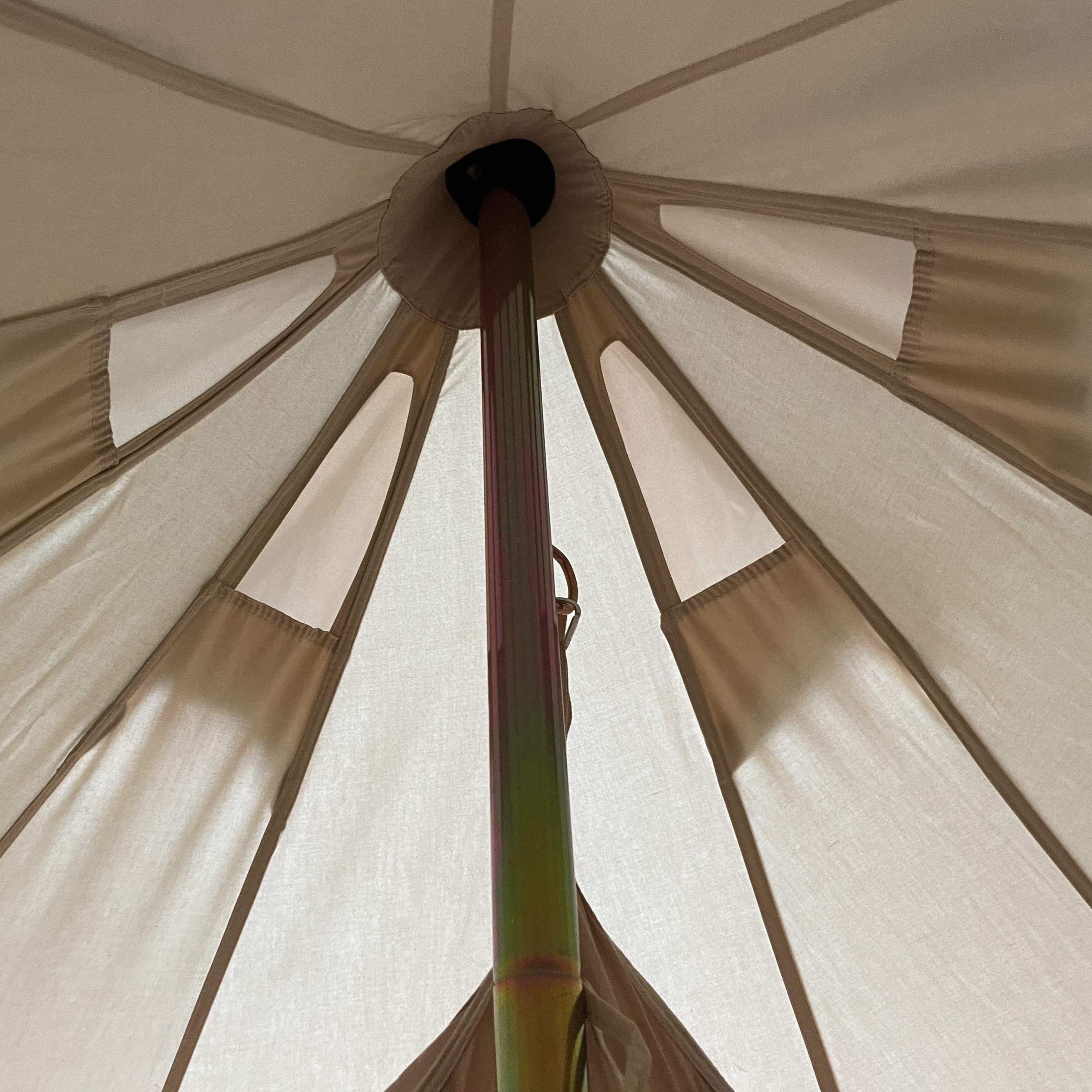 6m Bell Tent Fireproof With Stove Hole & Flap - Bell Tent Sussex