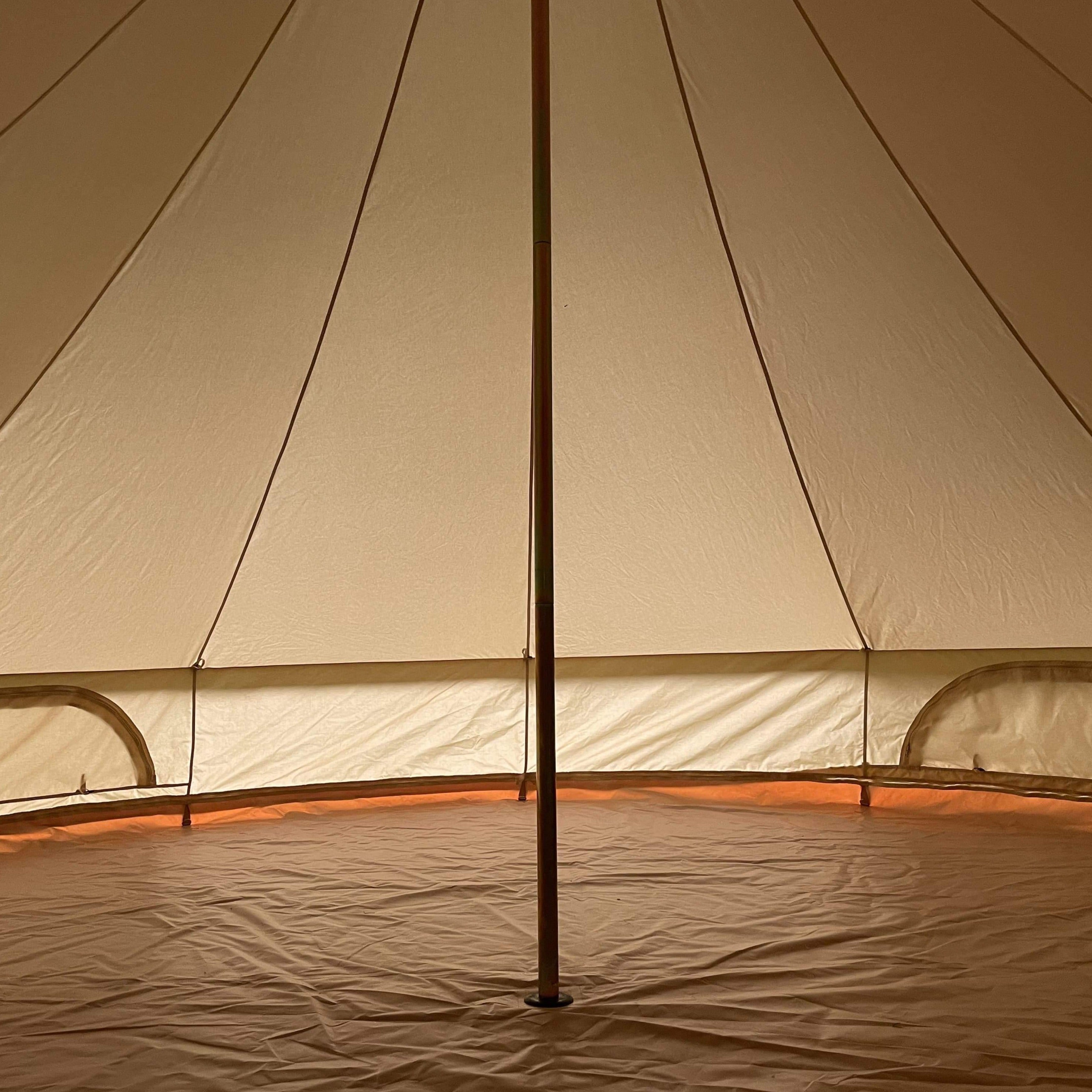 6m Bell Tent Fireproof With Stove Hole & Flap - Bell Tent Sussex