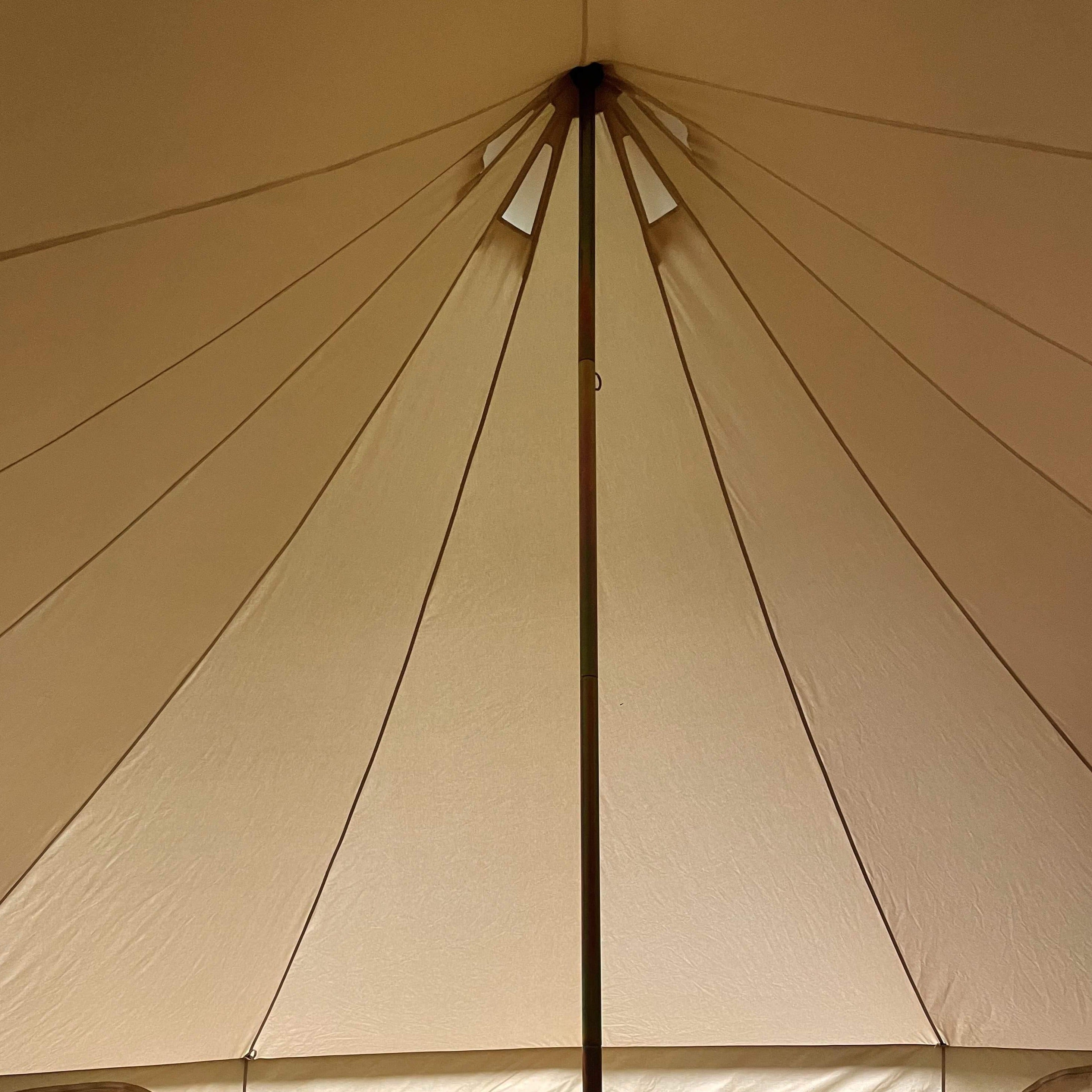 5m Bell Tent Fireproof With Stove Hole & Flap - Bell Tent Sussex