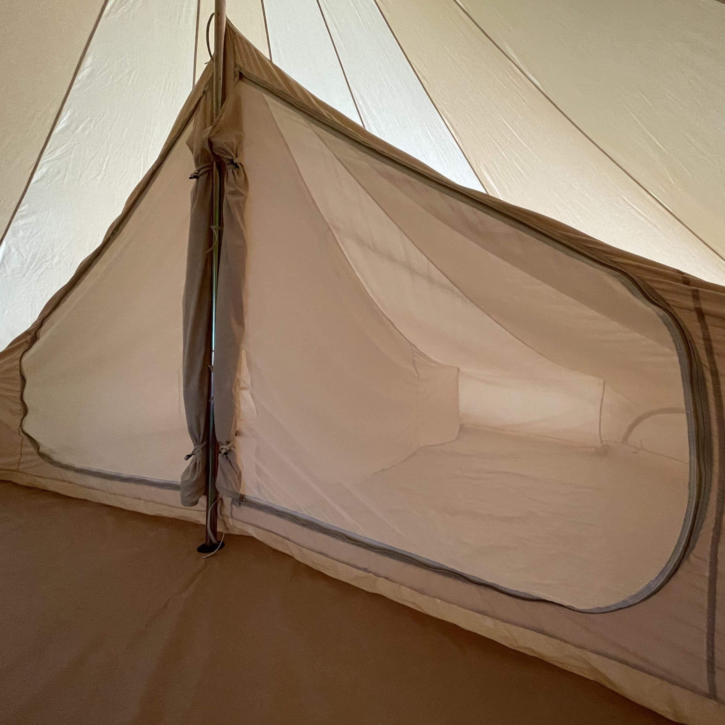 5m Bell Tent Fireproof With Stove Hole & Flap - Bell Tent Sussex