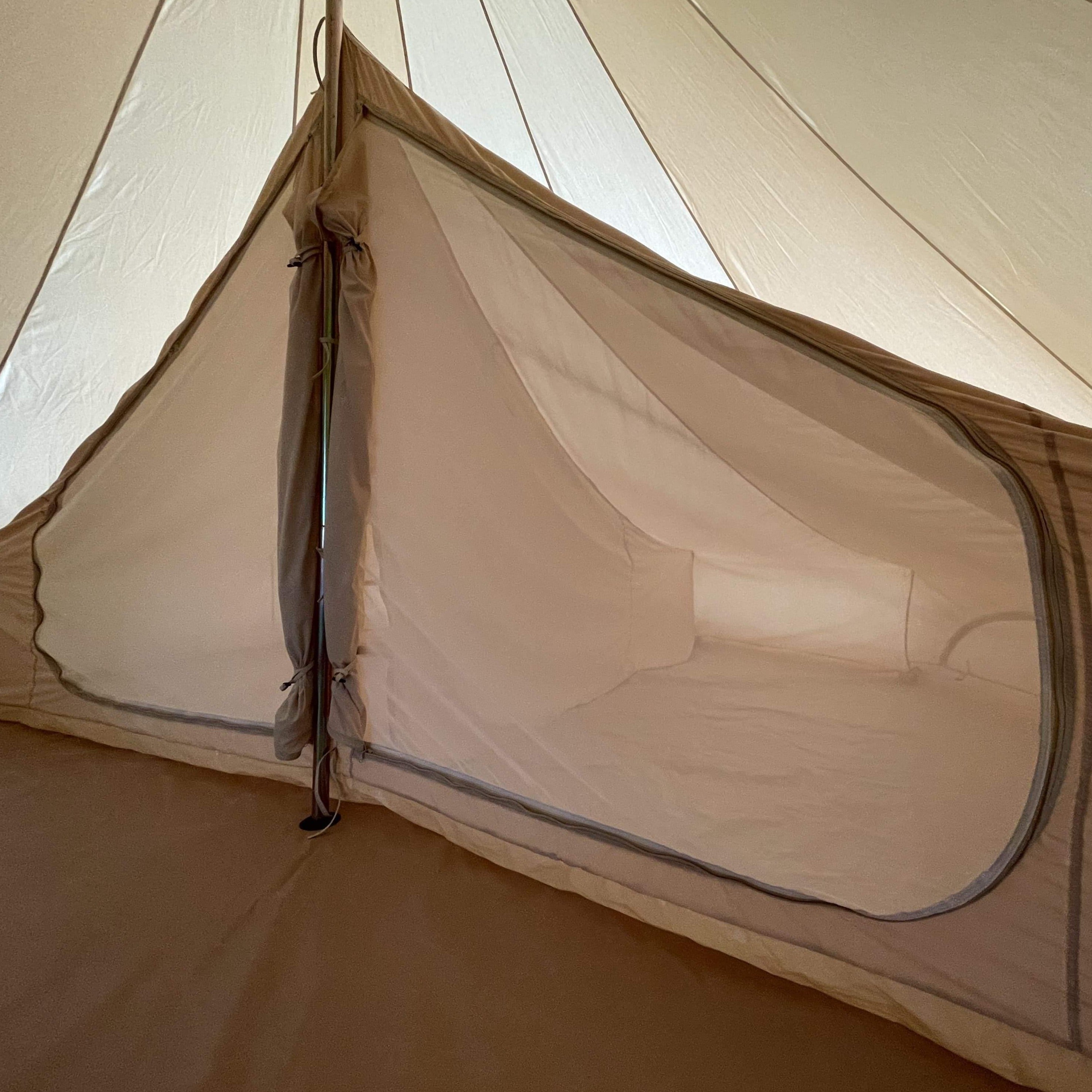 6m Bell Tent Fireproof With Stove Hole & Flap - Bell Tent Sussex