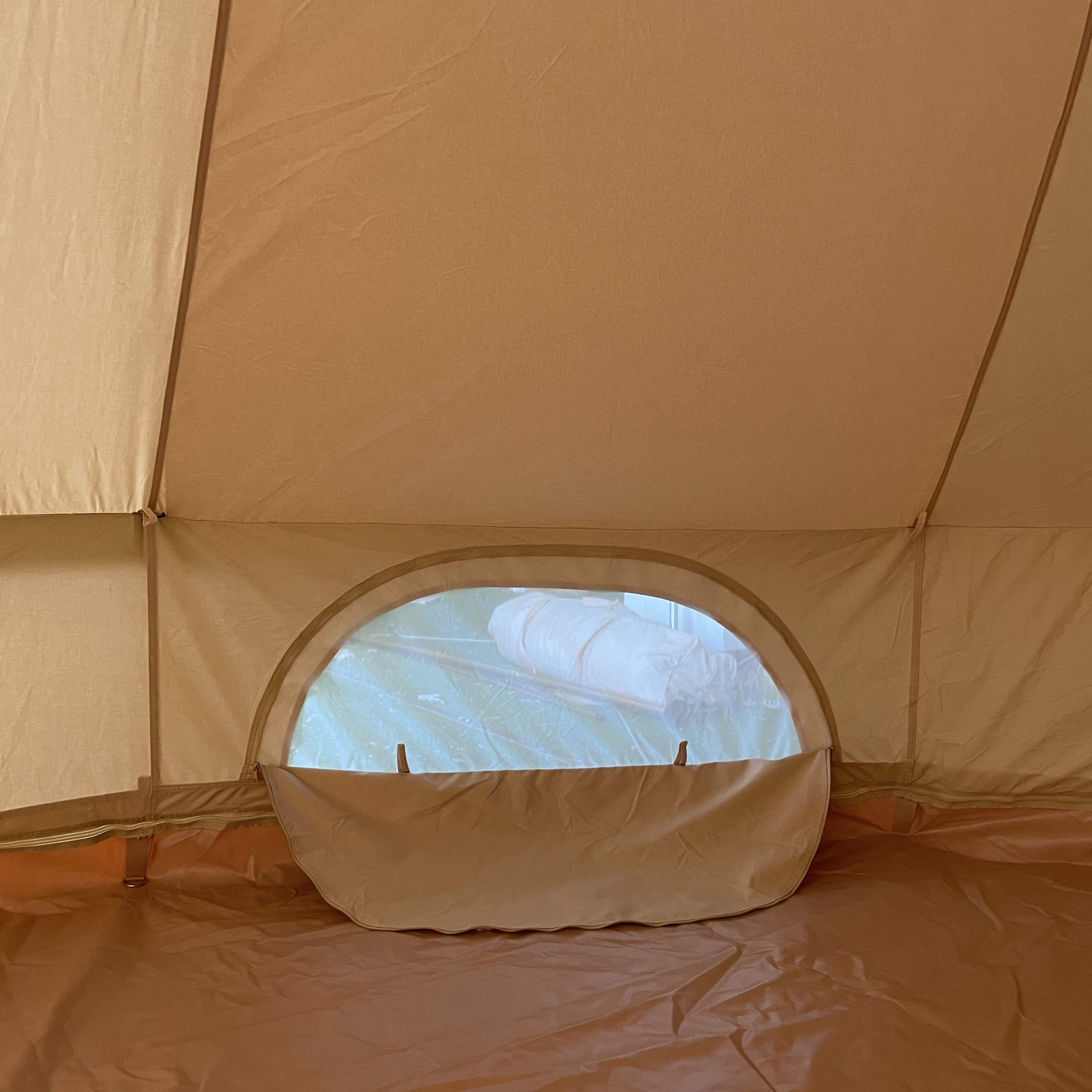 6m Bell Tent Fireproof With Stove Hole & Flap - Bell Tent Sussex