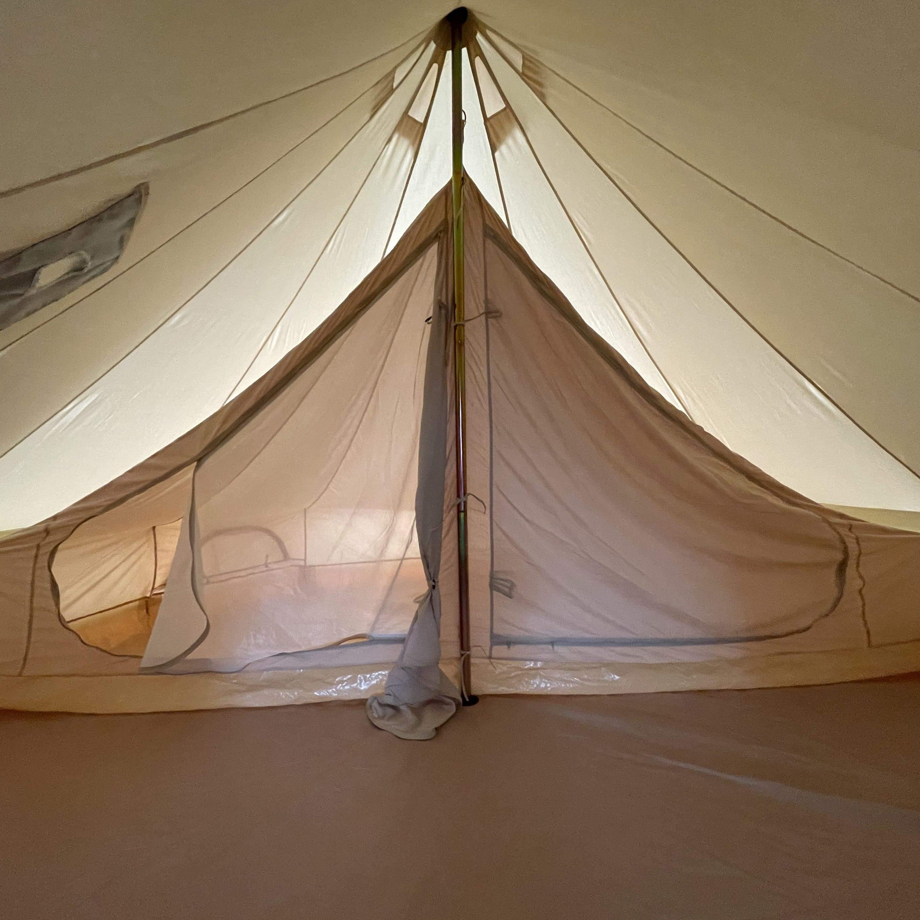 5m Bell Tent Fireproof With Stove Hole & Flap - Bell Tent Sussex