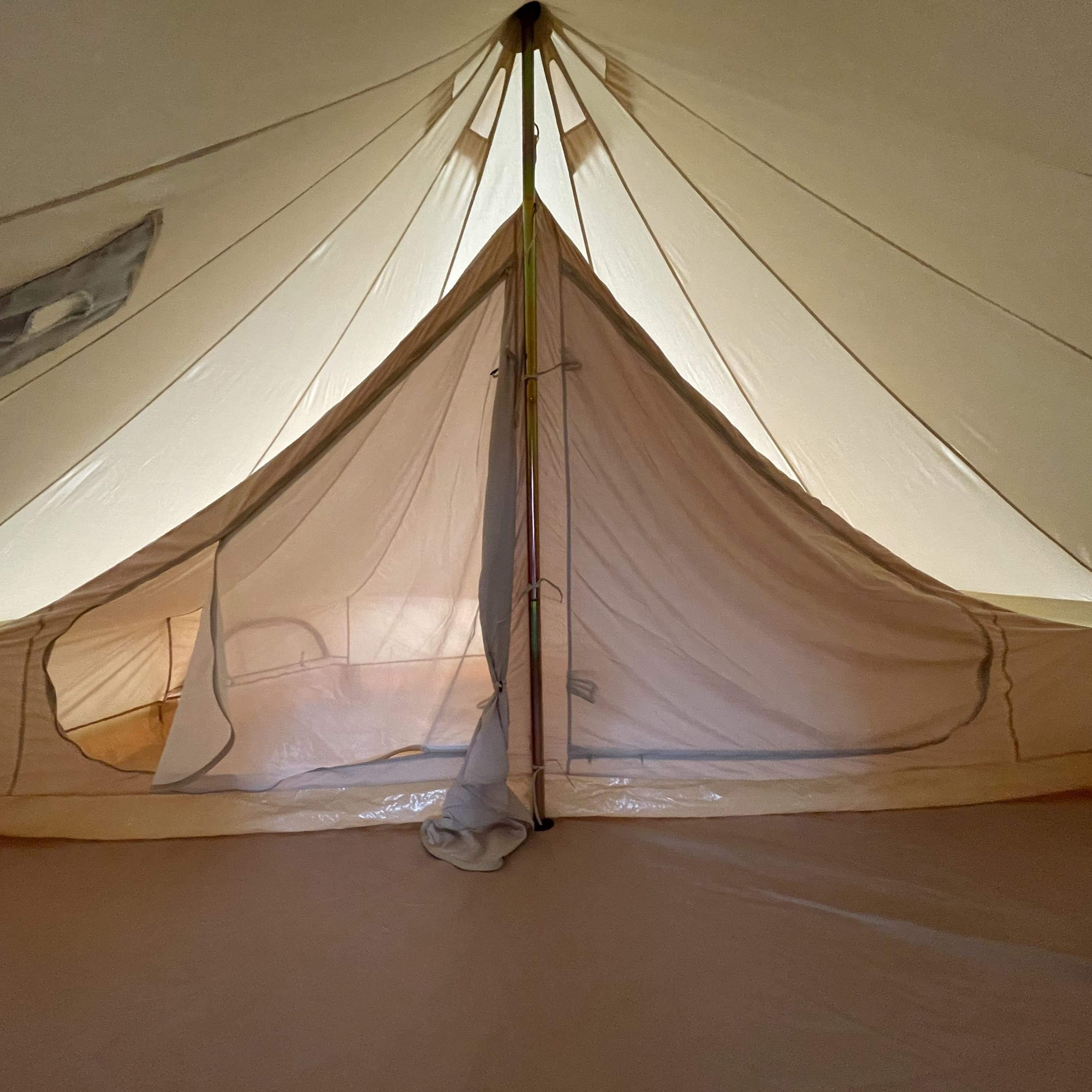 6m Bell Tent Fireproof With Stove Hole & Flap - Bell Tent Sussex