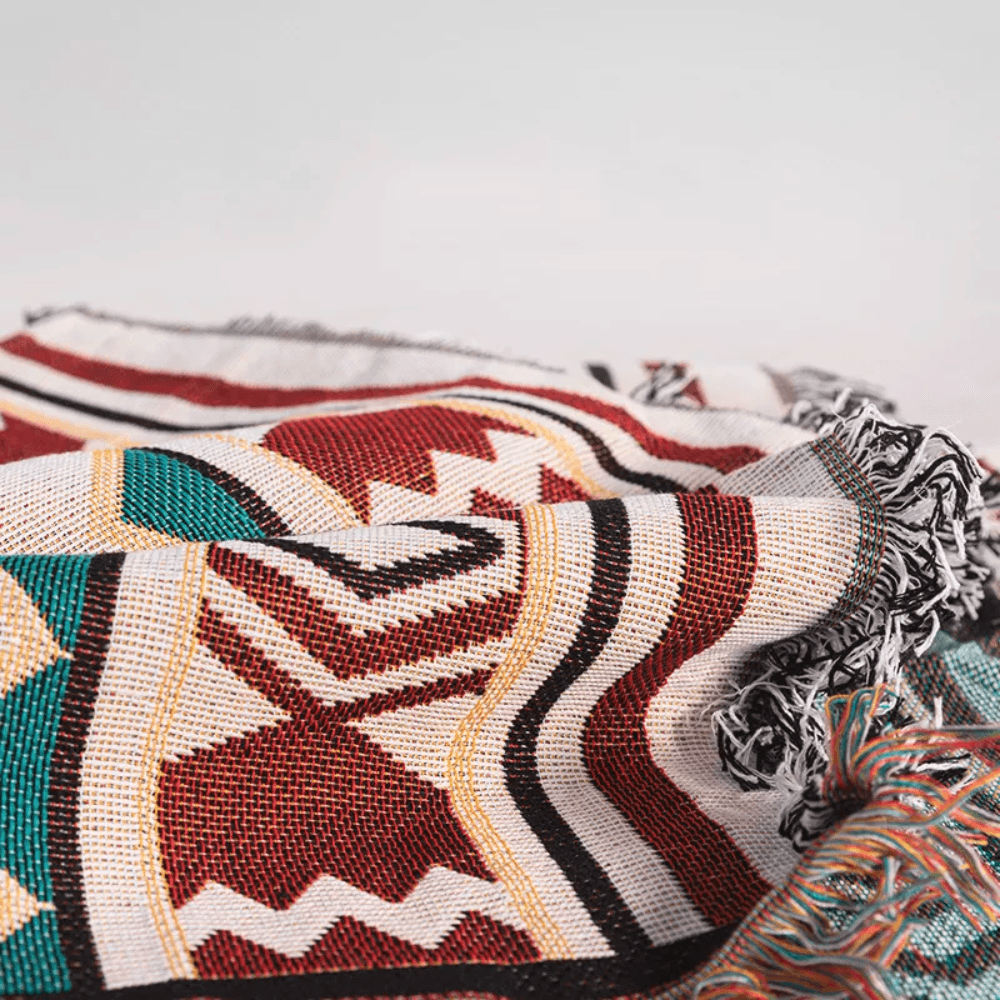 Bohemian Reversible Cotton Blanket - Bell Tent Sussex