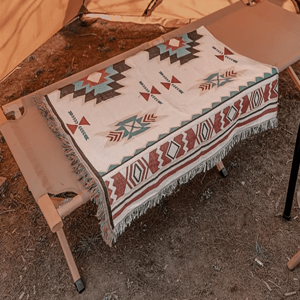 Bohemian Reversible Cotton Blanket - Bell Tent Sussex