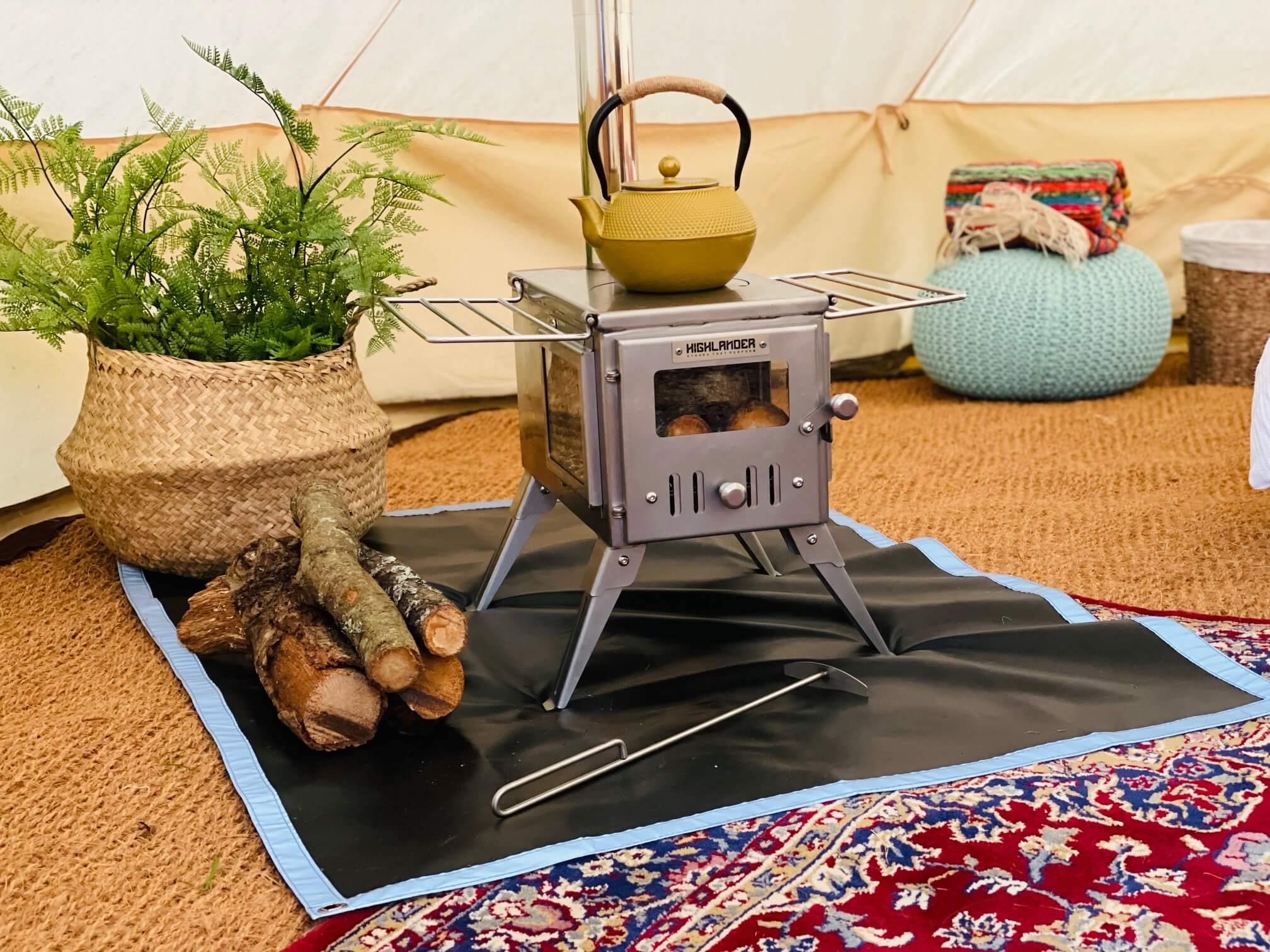 Cast Iron Tea Pots Gold - Bell Tent Sussex