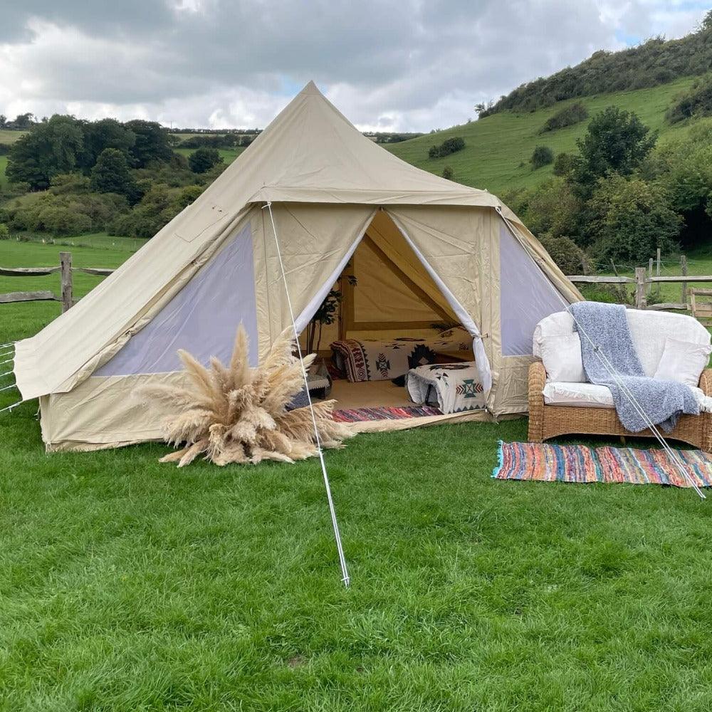 Touareg Tents For Sale - Fireproof With Stove Hole & Flap - Bell Tent Sussex