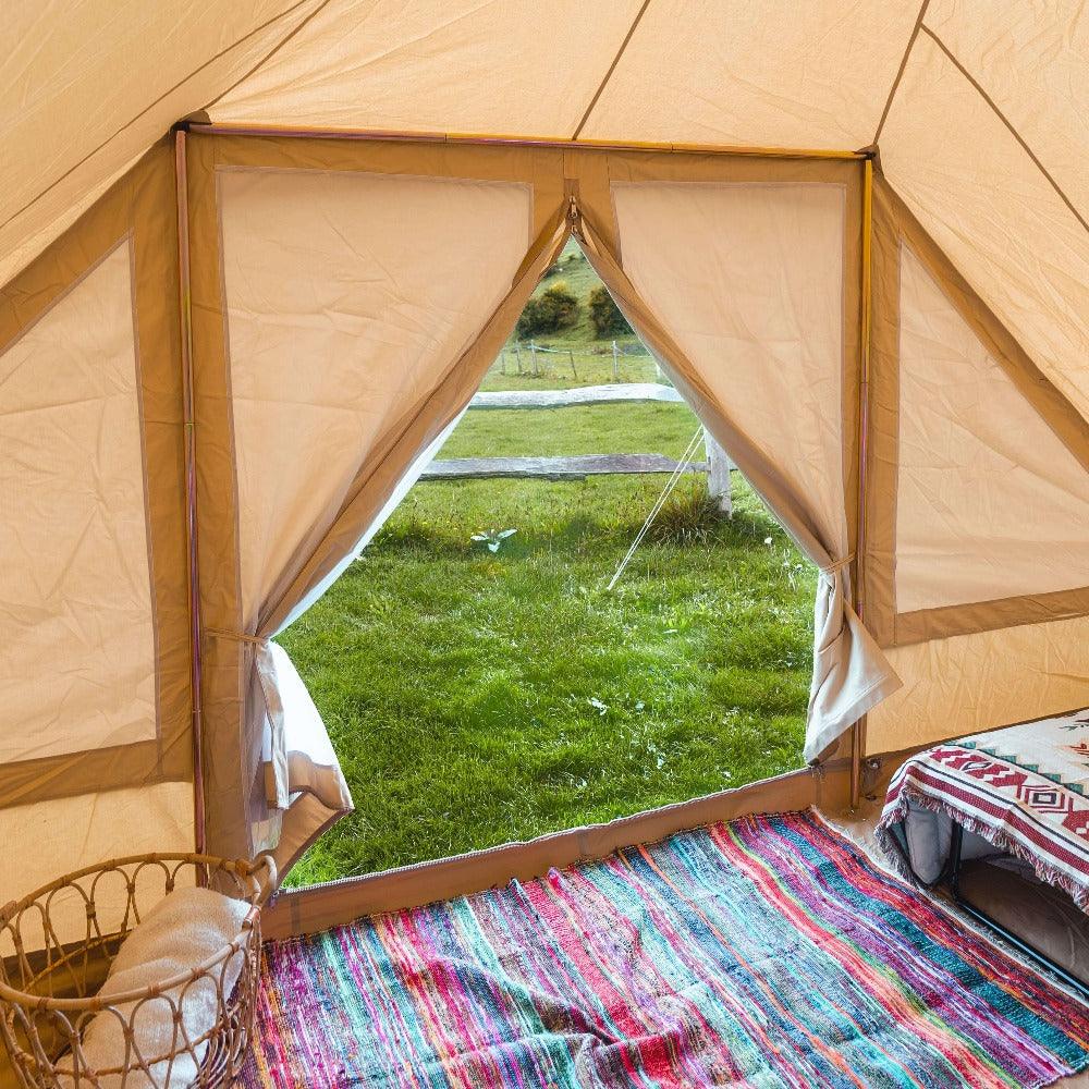 Touareg Tents For Sale - Fireproof With Stove Hole & Flap - Bell Tent Sussex