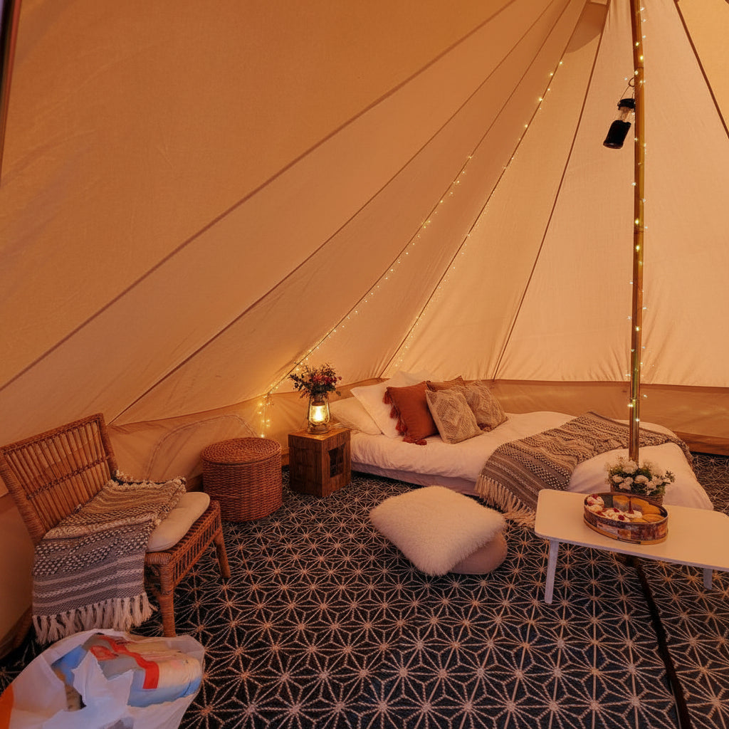 Poly Propylene Mat Blue - Fire Retardant - Bell Tent Sussex