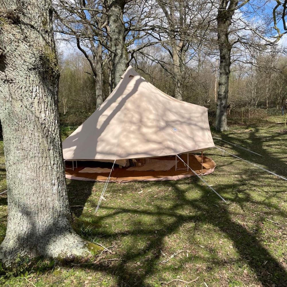 5m Bell Tent Fireproof With Stove Hole & Flap - Bell Tent Sussex
