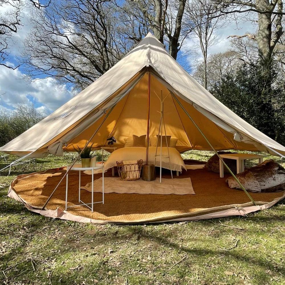 5m Bell Tent Fireproof With Stove Hole & Flap - Bell Tent Sussex