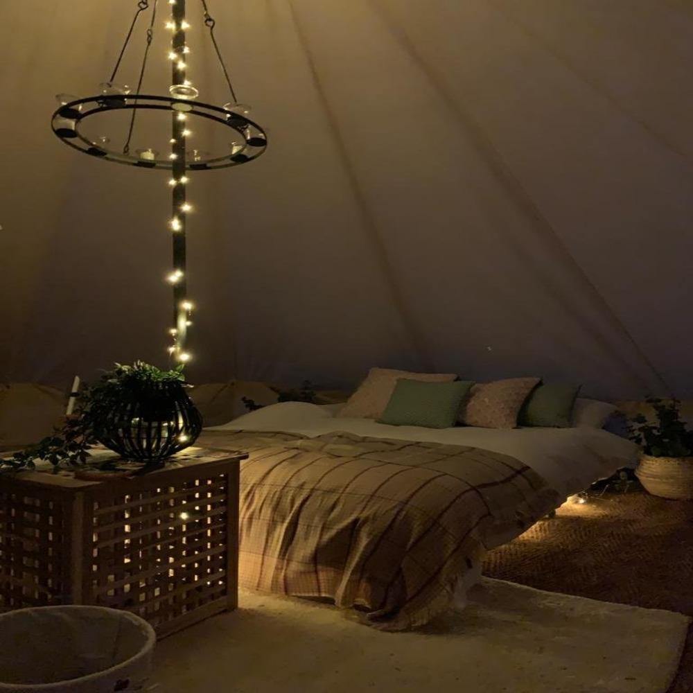 tent with fairy lights Fairy Lights 2 Pack 33ft 100 LED Battery with Remote – Bell Tent Sussex