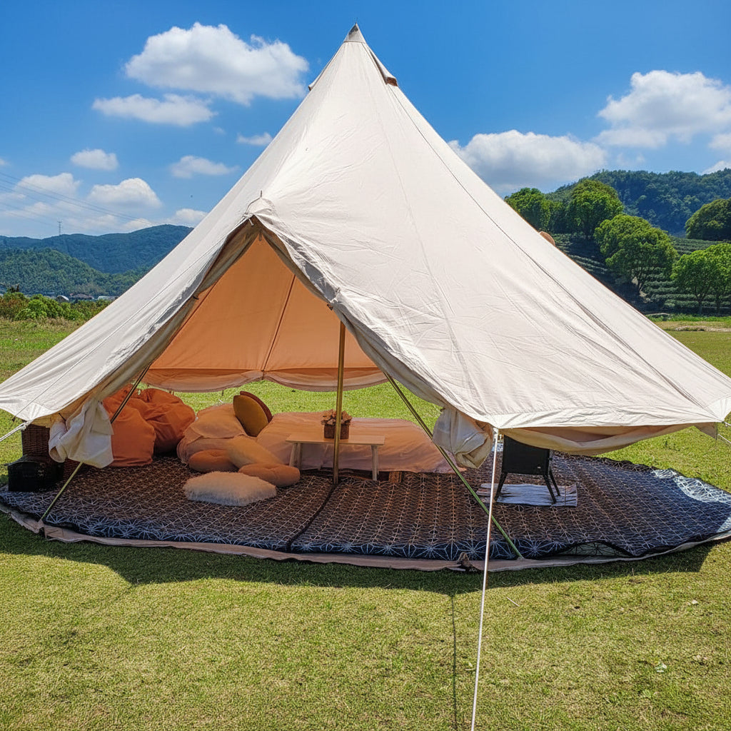 Poly Propylene Mat Blue - Fire Retardant - Bell Tent Sussex