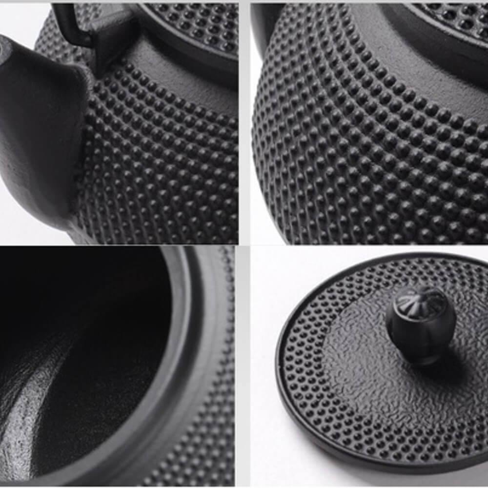 Cast Iron Tea Pots Black - Bell Tent Sussex