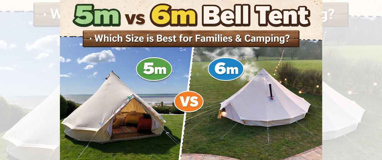 Cymhariaeth Pabell Bell 5m vs 6m