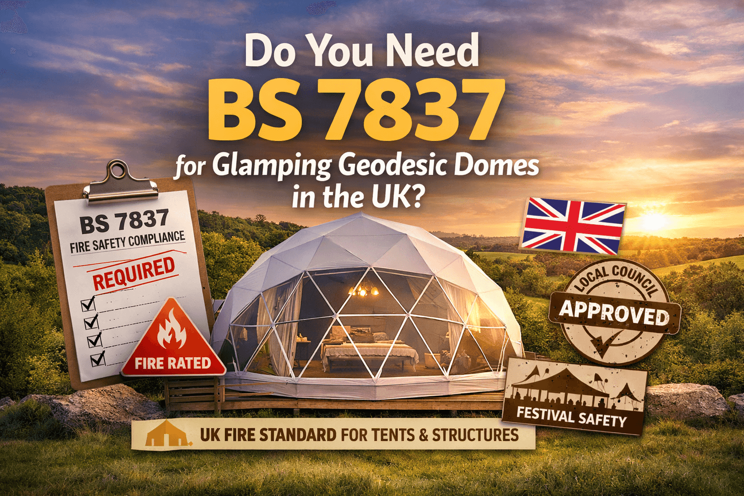 Do You Need BS 7837 for Glamping Geodesic Domes in the UK?