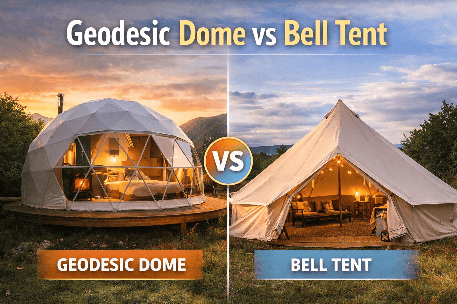 Geodesic Dome vs Bell Tent for Glamping