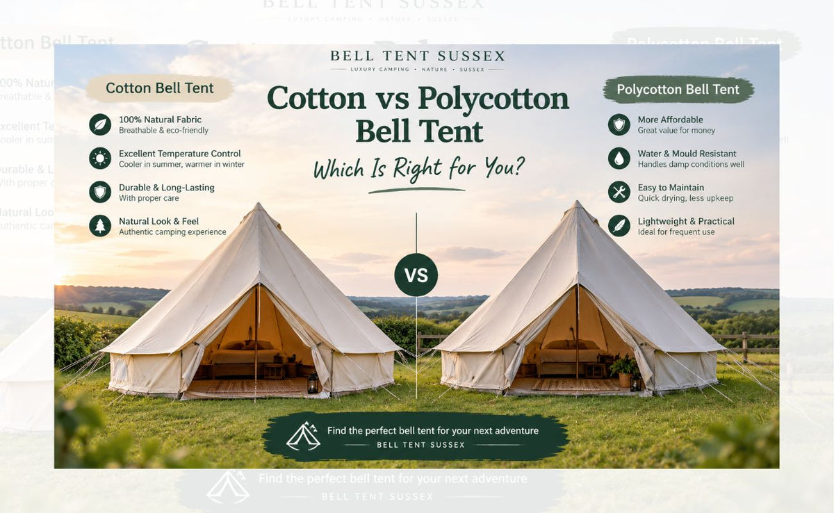 cotton vs polycotton bell tent