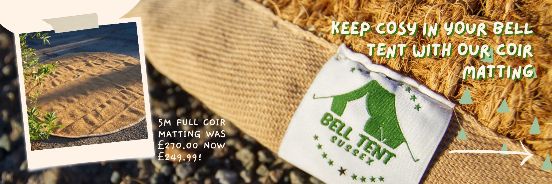 keep cosy in your bell tent with our coir matting