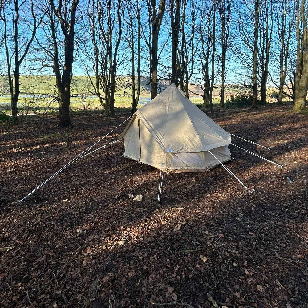 3m Bell Tent Fireproof With Stove Hole &amp; Flap (No Centre Pole) - Bell Tent Sussex