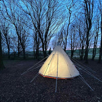 4m Tipi Tent Fireproof With Stove Hole & Flap - Bell Tent Sussex