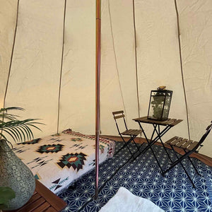 4m Tipi Tent Fireproof With Stove Hole & Flap