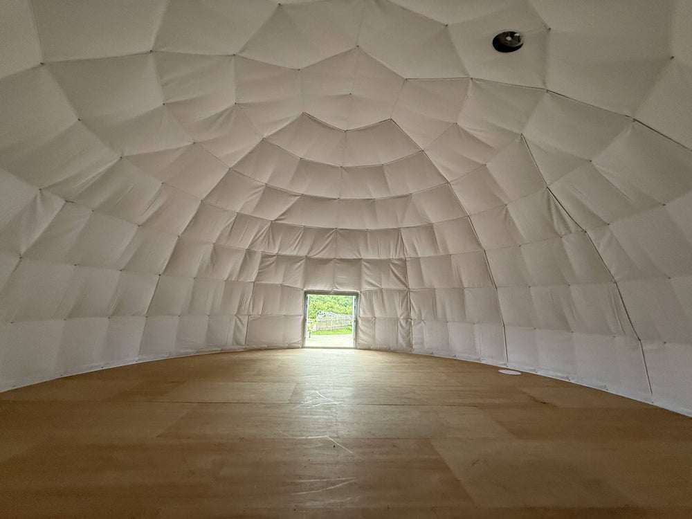 Geodesic dome installation photo