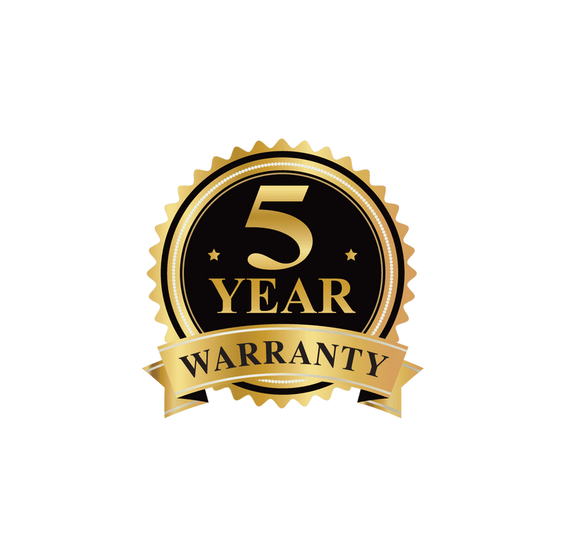 5 year warranty