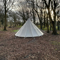 6m Tipi Tent Fireproof With Stove Hole & Flap - Bell Tent Sussex