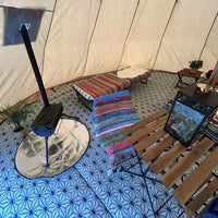 6m Tipi Tent Fireproof With Stove Hole & Flap - Bell Tent Sussex