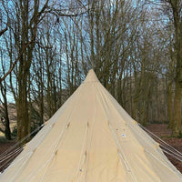 6m Tipi Tent Fireproof With Stove Hole & Flap - Bell Tent Sussex
