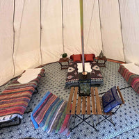 6m Tipi Tent Fireproof With Stove Hole & Flap - Bell Tent Sussex