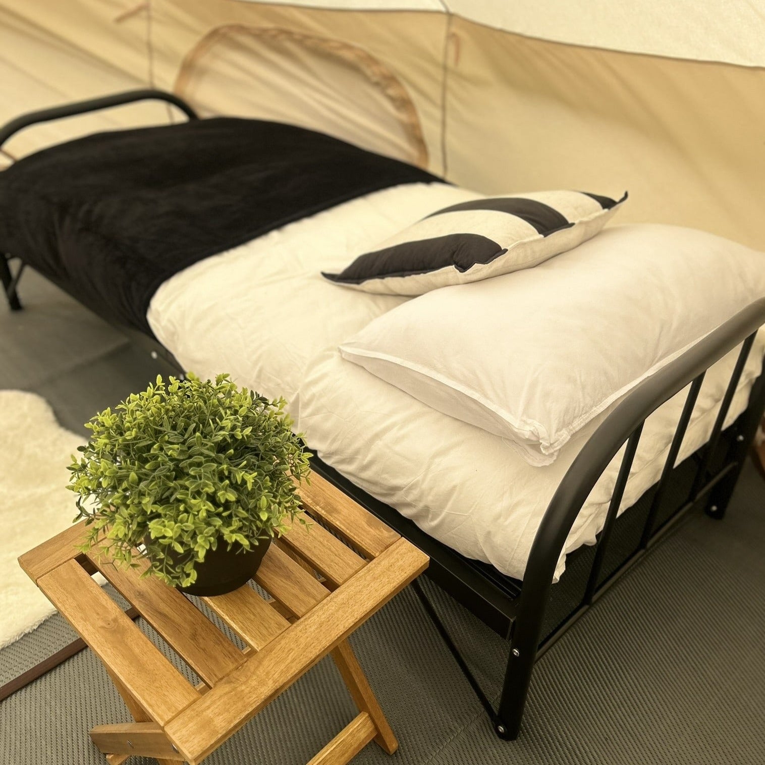 Camping bed with mattress best sale